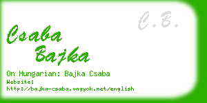 csaba bajka business card